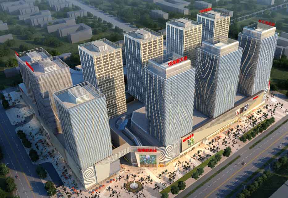 寧夏悅海新天地購(gòu)物廣場(chǎng)外立面幕墻裝飾工程 寧夏悅海新天地購(gòu)物廣場(chǎng)外立面幕墻裝飾工程